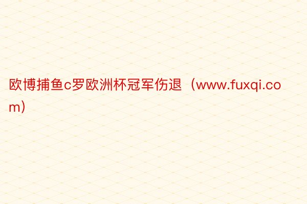 欧博捕鱼c罗欧洲杯冠军伤退（www.fuxqi.com）