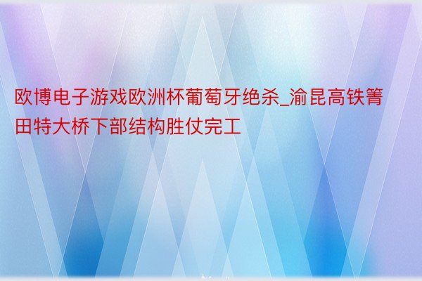 欧博电子游戏欧洲杯葡萄牙绝杀_渝昆高铁箐田特大桥下部结构胜仗完工